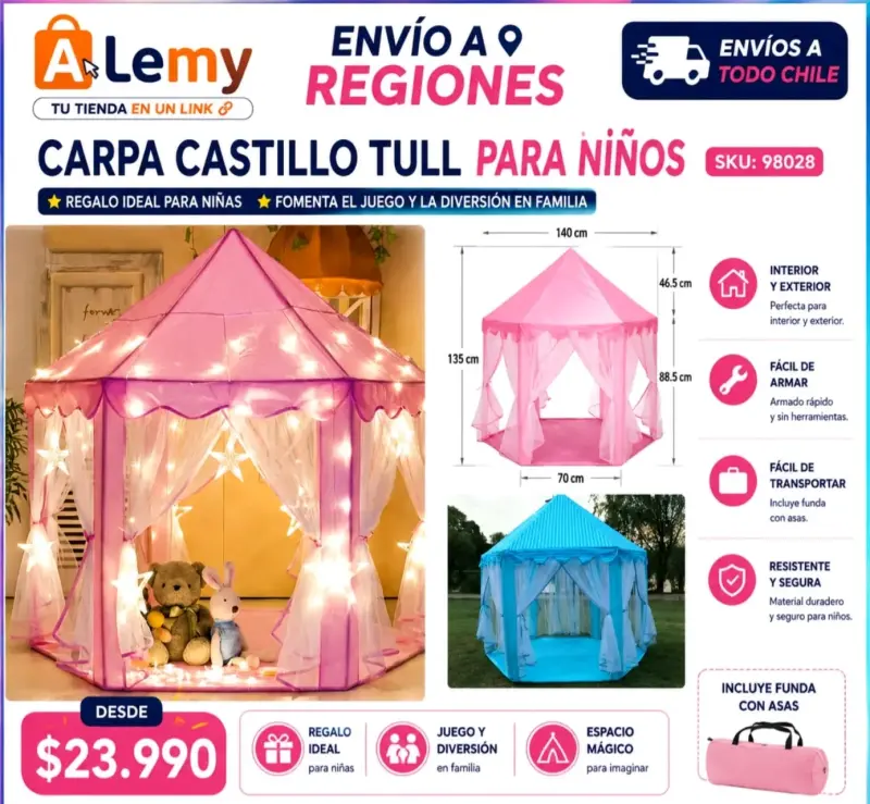 Carpa Castillo Tull para Niños