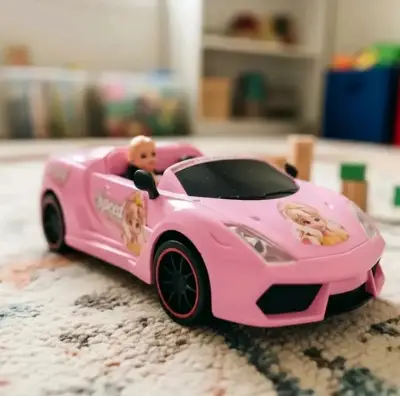 Auto de juguete rosa - miniatura 2