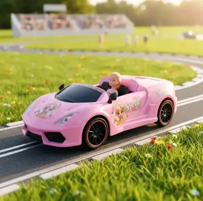 Auto de juguete rosa - miniatura 3