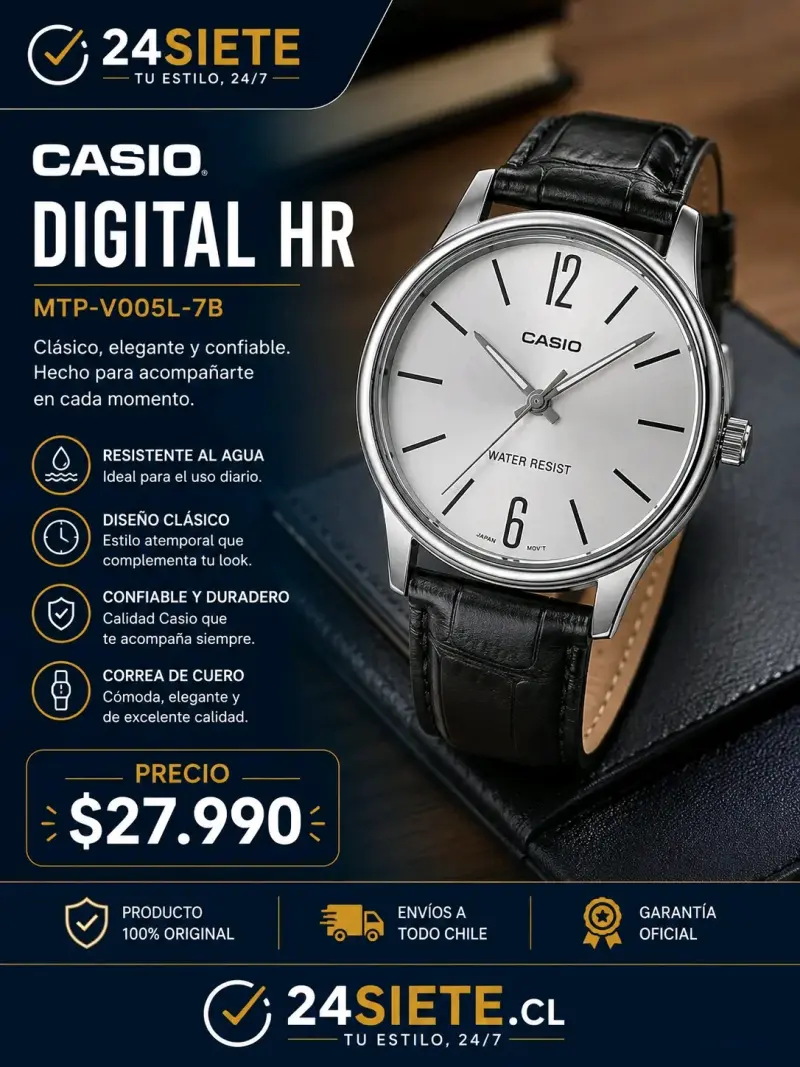 Reloj Casio Digital HR clásico y elegante - 1