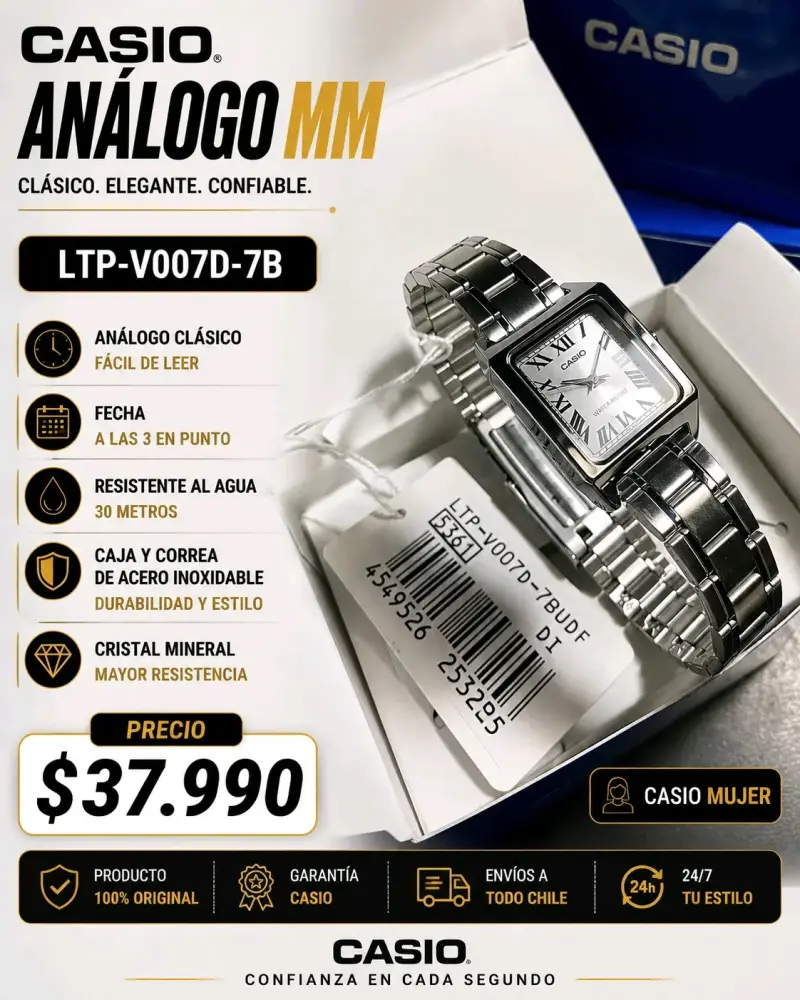 Reloj análogo Casio LTP-V007D-7B mujer - 1