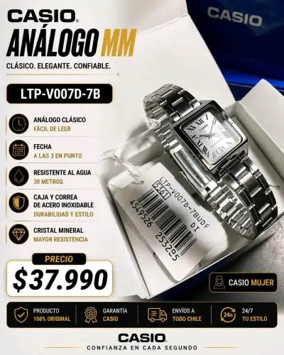 Reloj análogo Casio LTP-V007D-7B mujer - miniatura 1