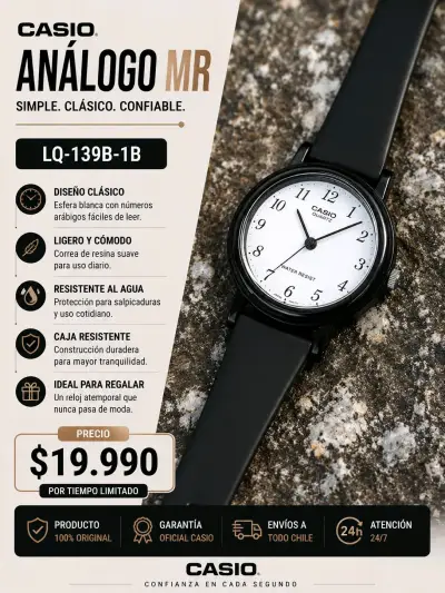 Reloj análogo Casio MR clásico y confiable - miniatura 1