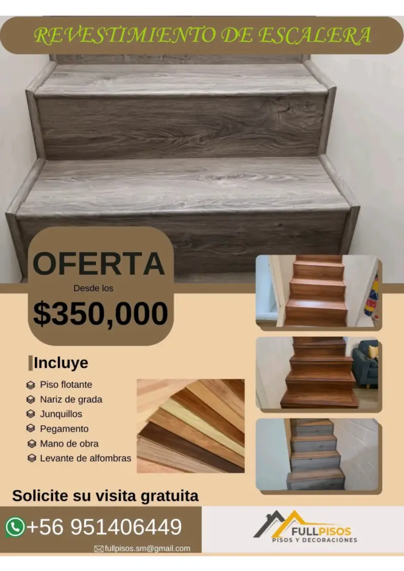 Revestimiento de escalera e instalación en piso fl - 1