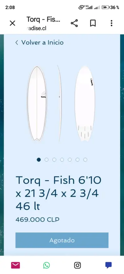 Tabla de surf Torq Fish 6'10" - miniatura 1
