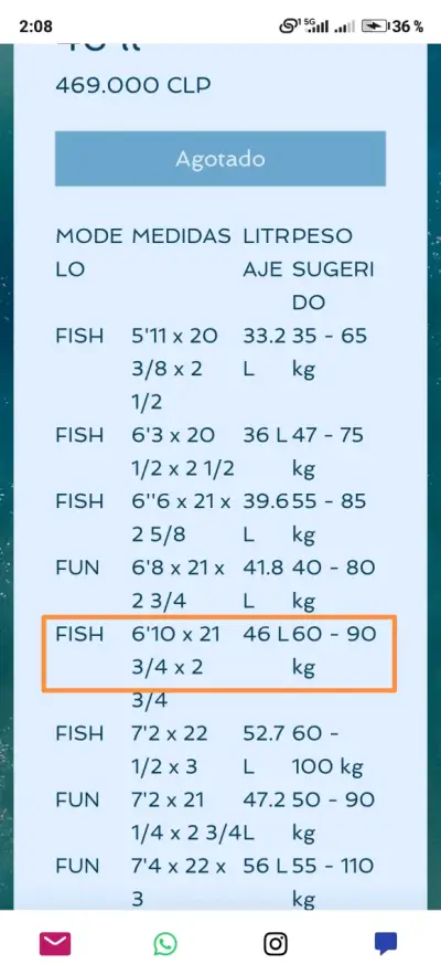 Tabla de surf Torq Fish 6'10" - miniatura 2