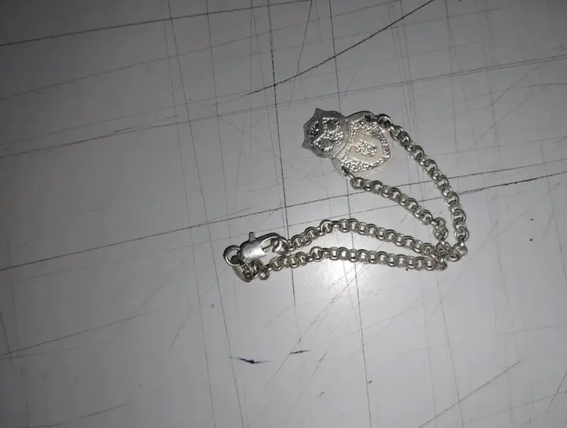 Pulsera de plata con escudo de equipo - 3