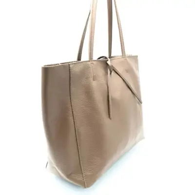 Bolso tote de cuero italiano color tabaco elegante - miniatura 2