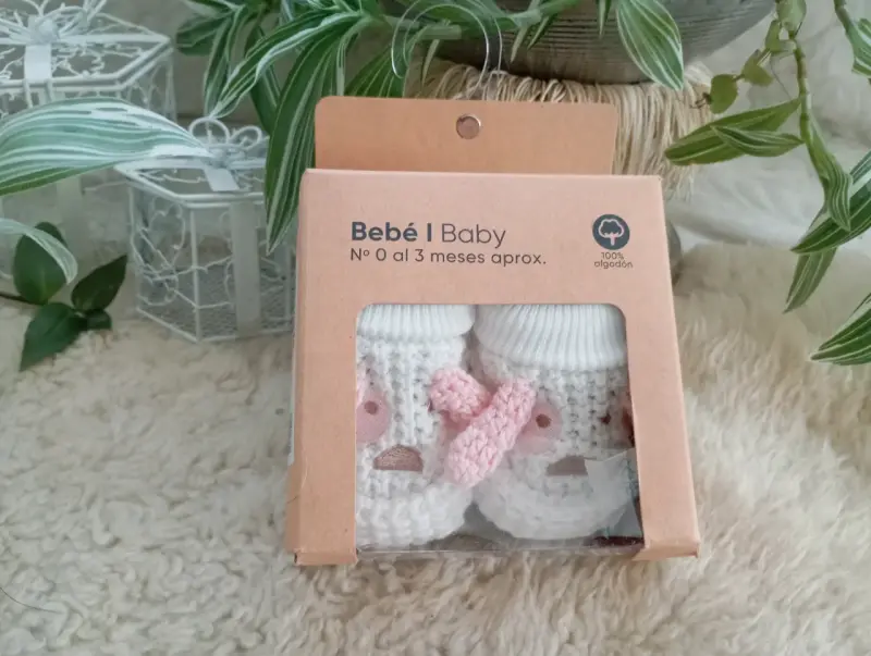 Zapatitos de bebé 100% algodón 0-3 meses - 1