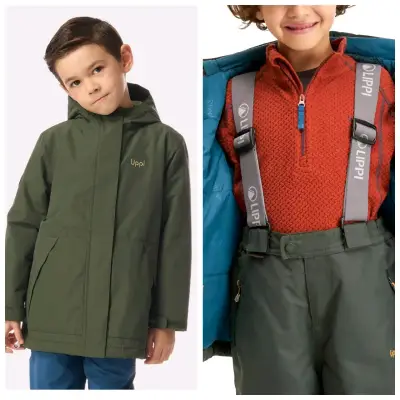 Chaqueta impermeable para niño Lippi verde - miniatura 1