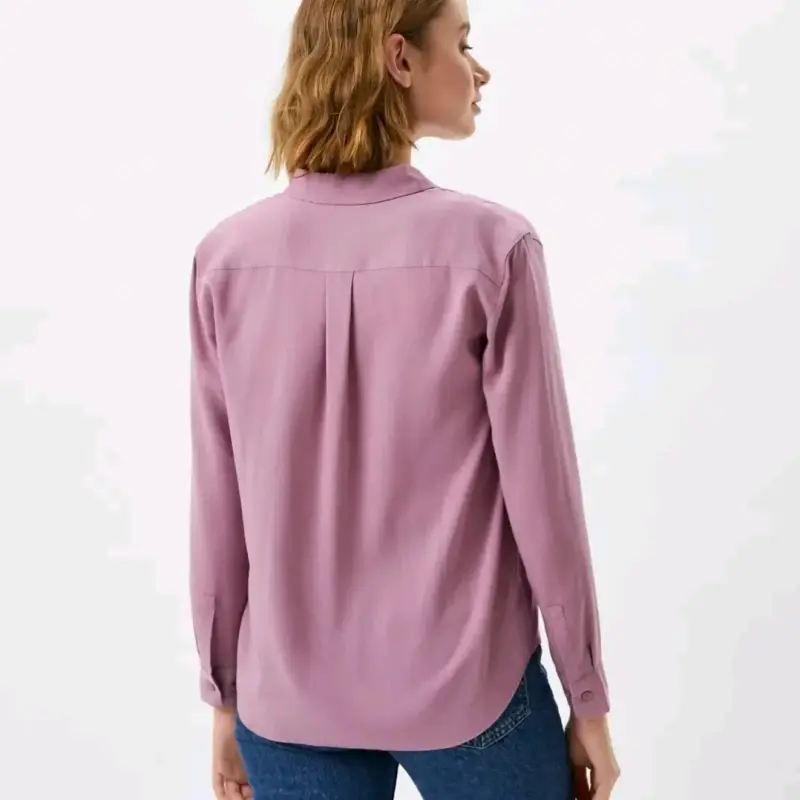 Blusa rosa manga larga para mujer UNIQLO - 3