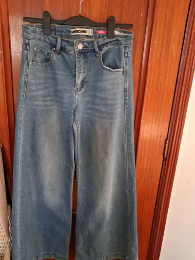 Jeans anchos Americano azul claro - miniatura 1