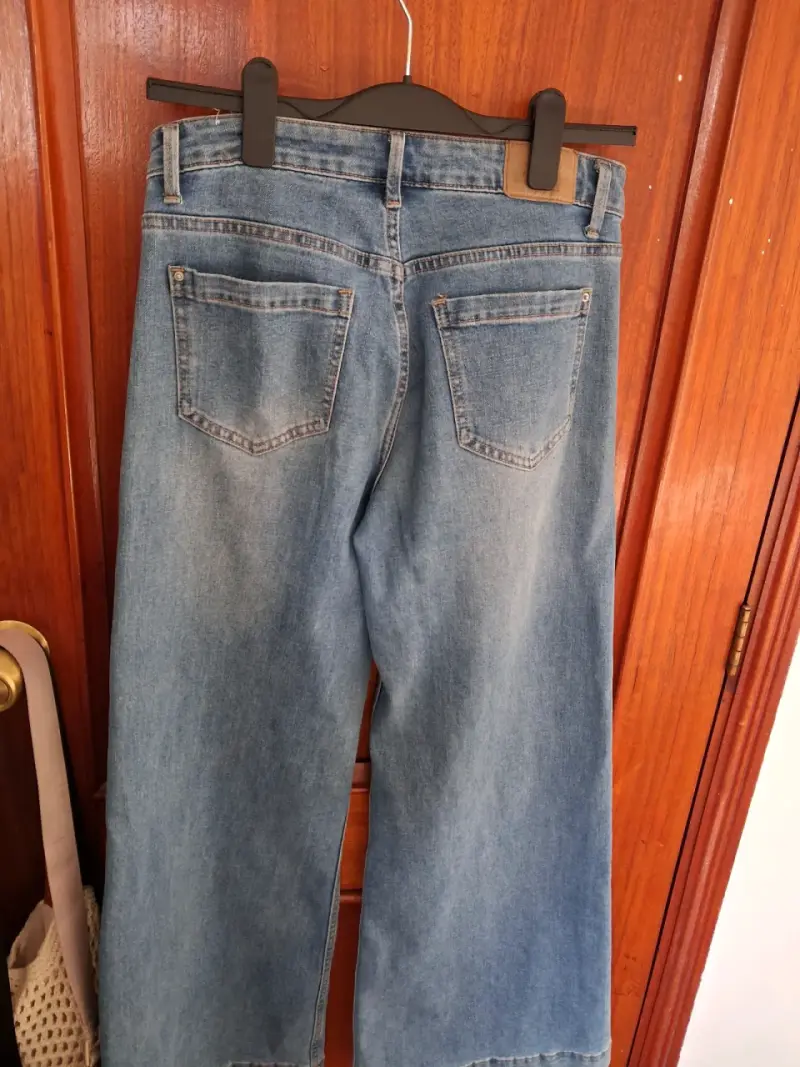 Jeans anchos Americano azul claro - 2