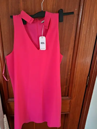 Vestido sin mangas fucsia - miniatura 1