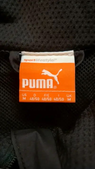 Chaqueta deportiva Puma negra con detalles blancos - miniatura 3