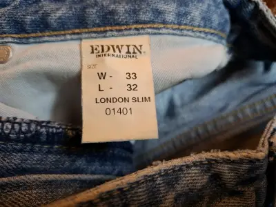 Jeans clásicos de mezclilla azul - miniatura 3