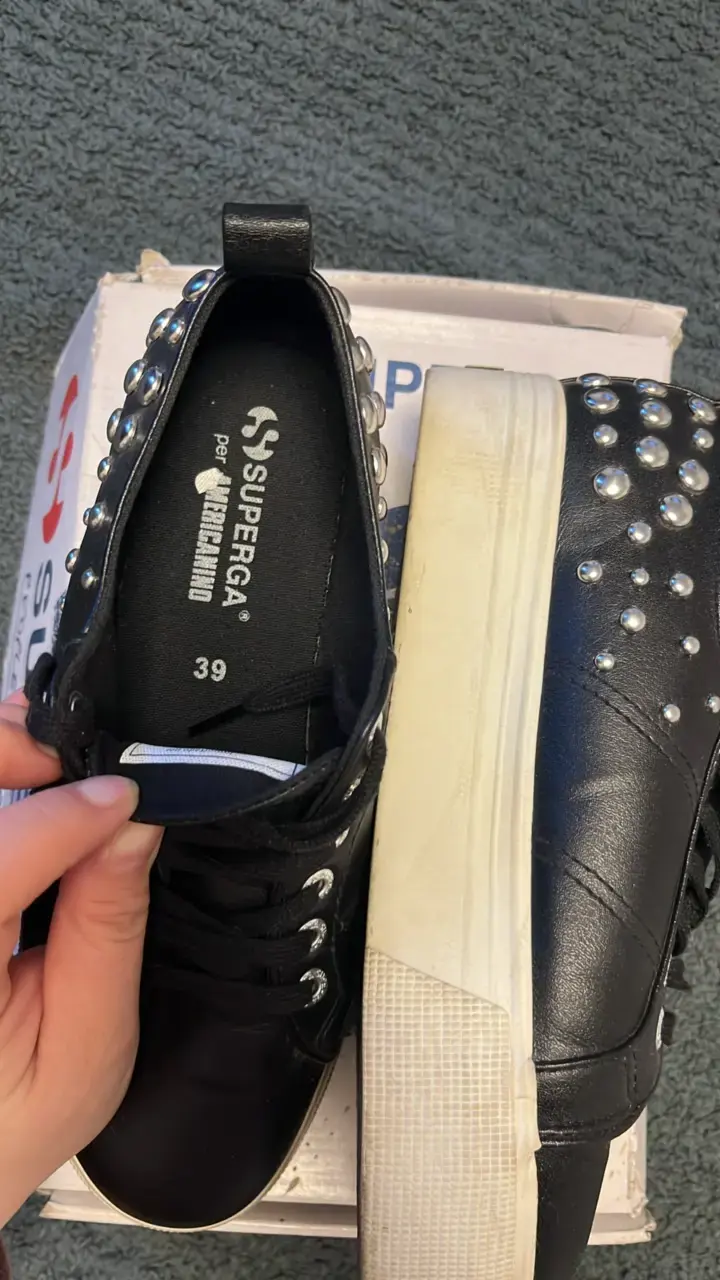 Zapatillas negras Superga con tachas - 3