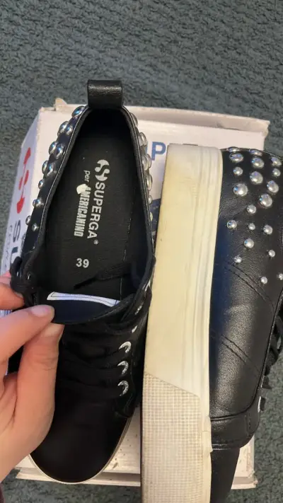 Zapatillas negras Superga con tachas - miniatura 3