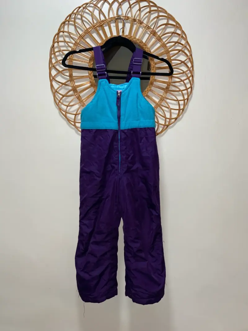 Traje de nieve infantil azul y morado - 1