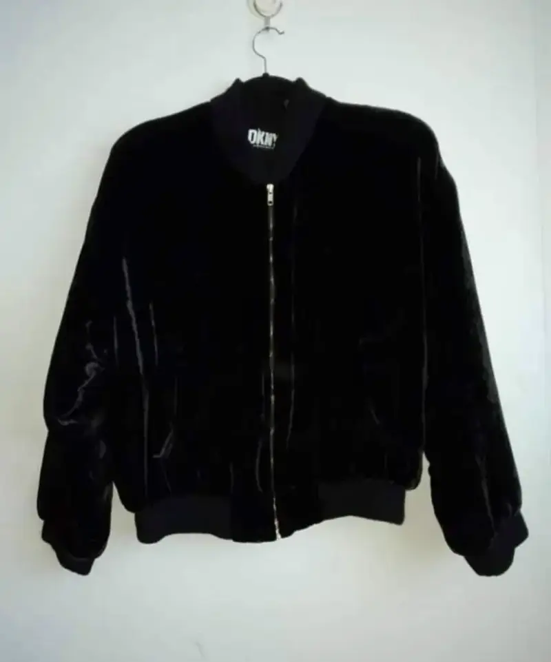 Chaqueta de terciopelo negra DKNY - 1