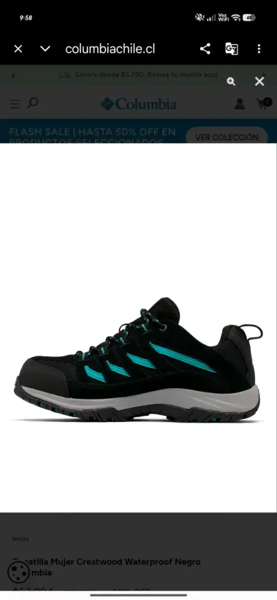 Zapatillas Columbia Crestwood Waterproof Mujer - miniatura 1