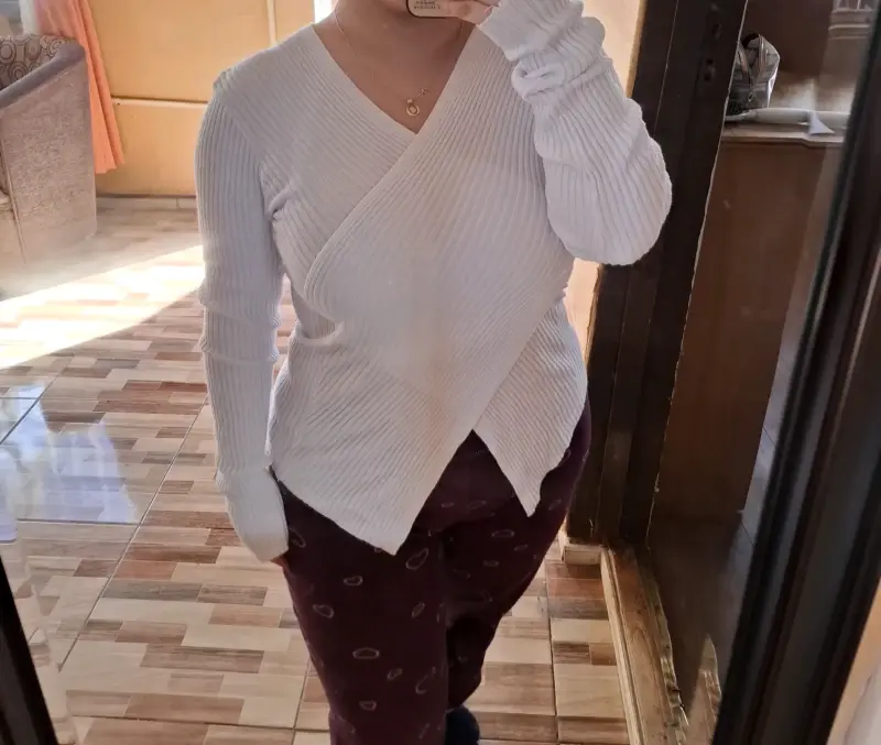 Polera cruzada talla M - 3