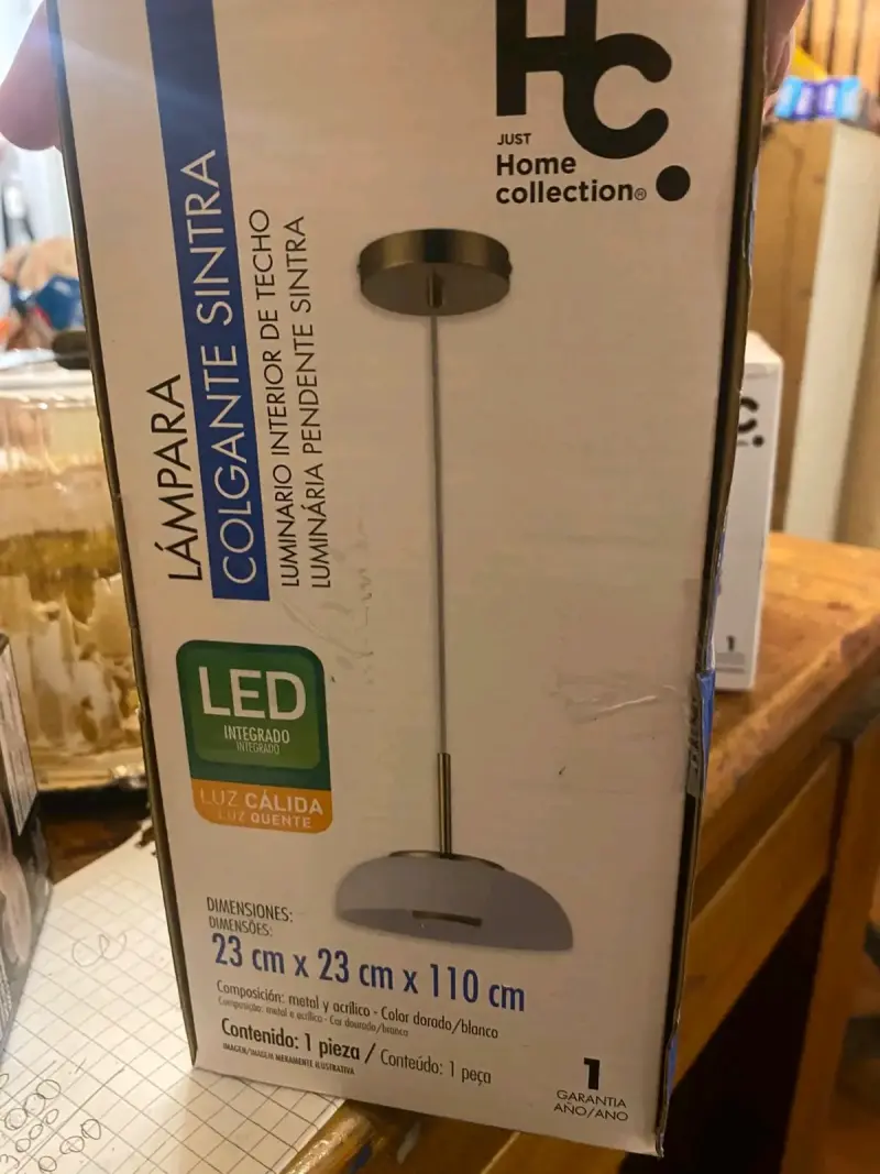Lámpara colgante Sintra LED dorada