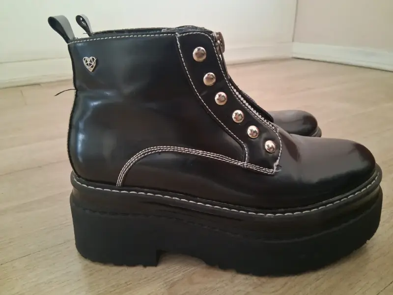 Botines negros plataforma Cmoran talla 39 - 2