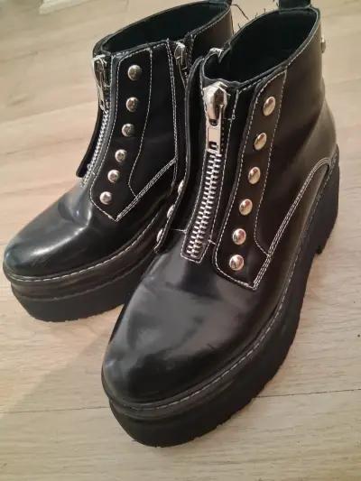 Botines negros plataforma Cmoran talla 39 - miniatura 4