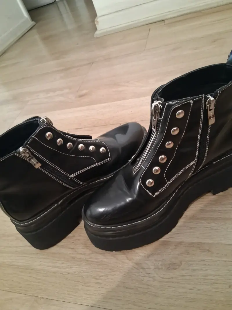 Botines negros plataforma Cmoran talla 39 - 5