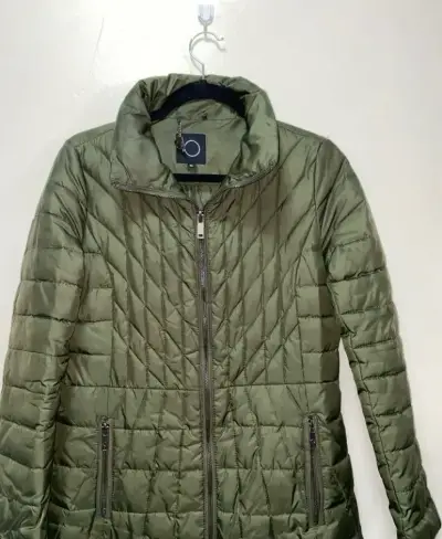Abrigo acolchado verde para mujer IO - miniatura 3