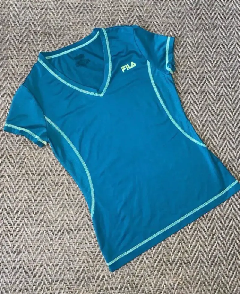 Polera deportiva Fila azul para mujer - 1
