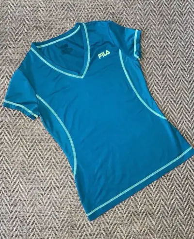 Polera deportiva Fila azul para mujer - miniatura 1