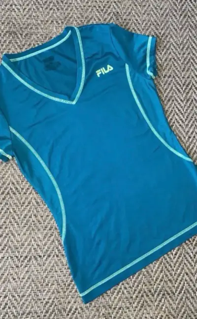 Polera deportiva Fila azul para mujer - miniatura 3
