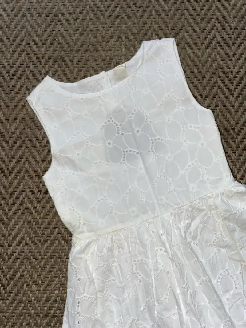 Vestido blanco de encaje para niña tribu - 2