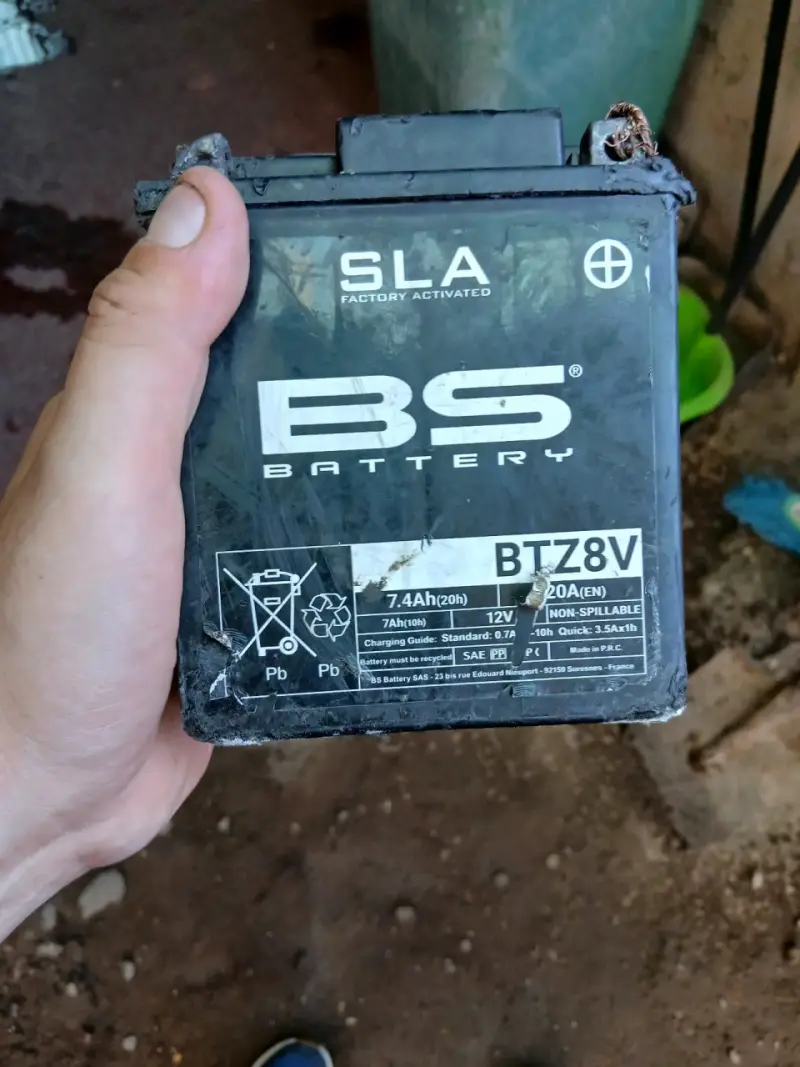 Batería BS BTZ8V 12V 7.4Ah usada - 4