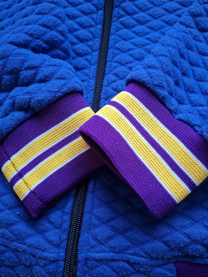 Chaqueta azul Lakers estilo varsity - 5