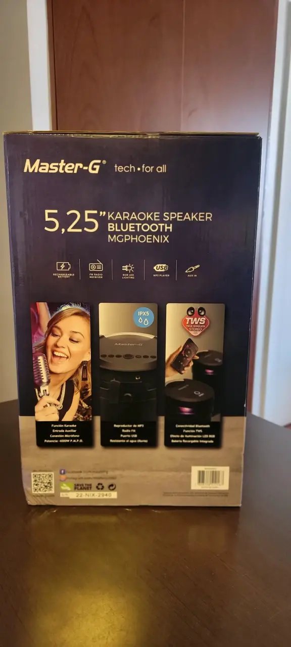 Parlante Bluetooth Master-G 5.25'' TWS - 3