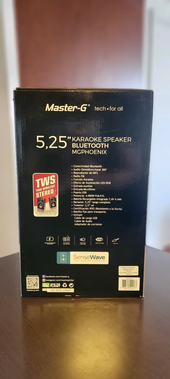 Parlante Bluetooth Master-G 5.25'' TWS - 4