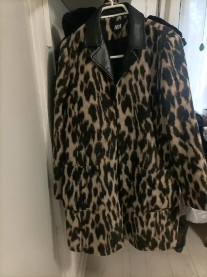 Abrigo ASH, animal print, con detalles de cuero - 1