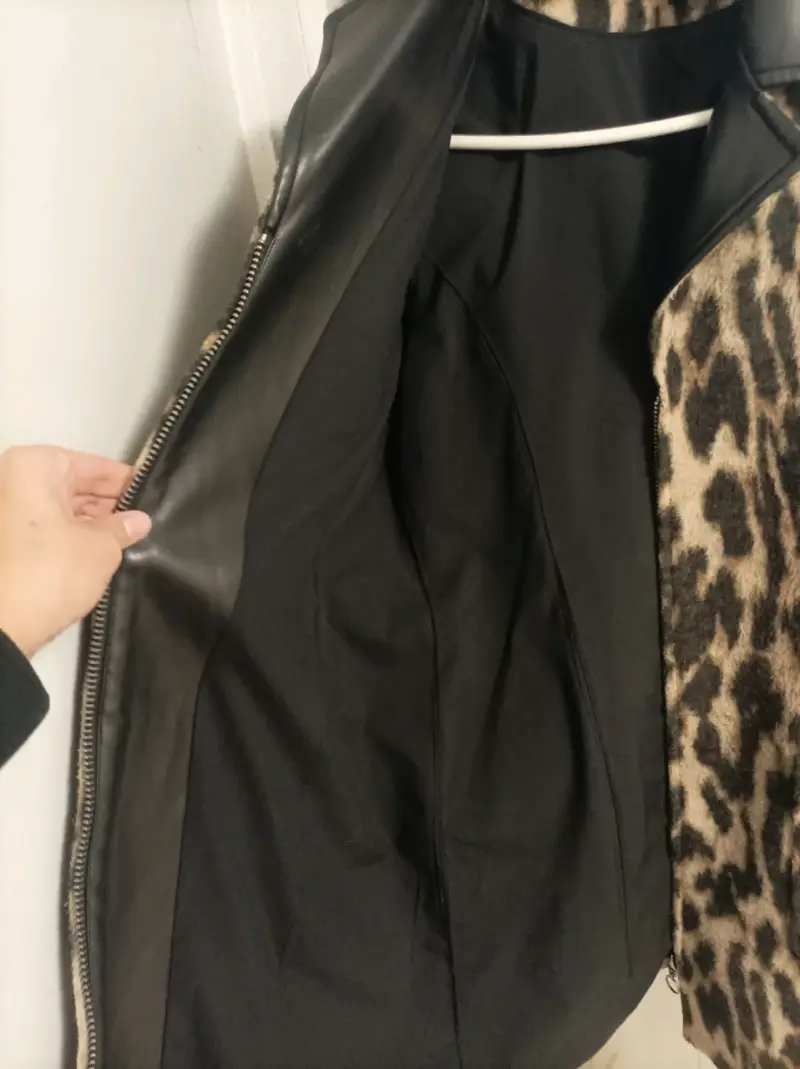 Abrigo ASH, animal print, con detalles de cuero - 3