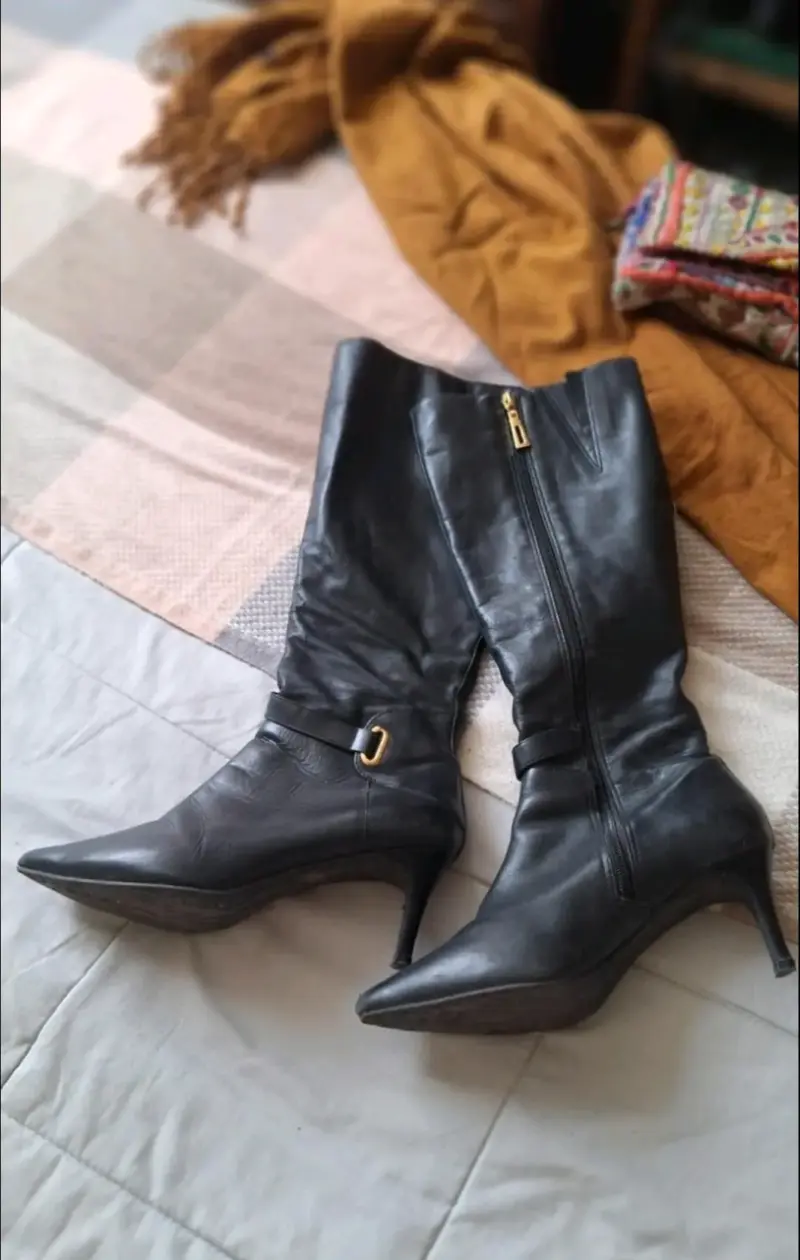 Botas de cuero negras Zappa-Gacel...con tacón alto - 1