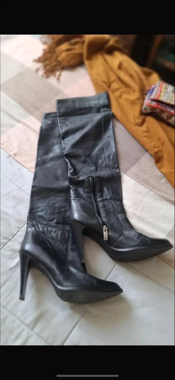 Botas de cuero negras Zappa-Gacel...con tacón alto - 2
