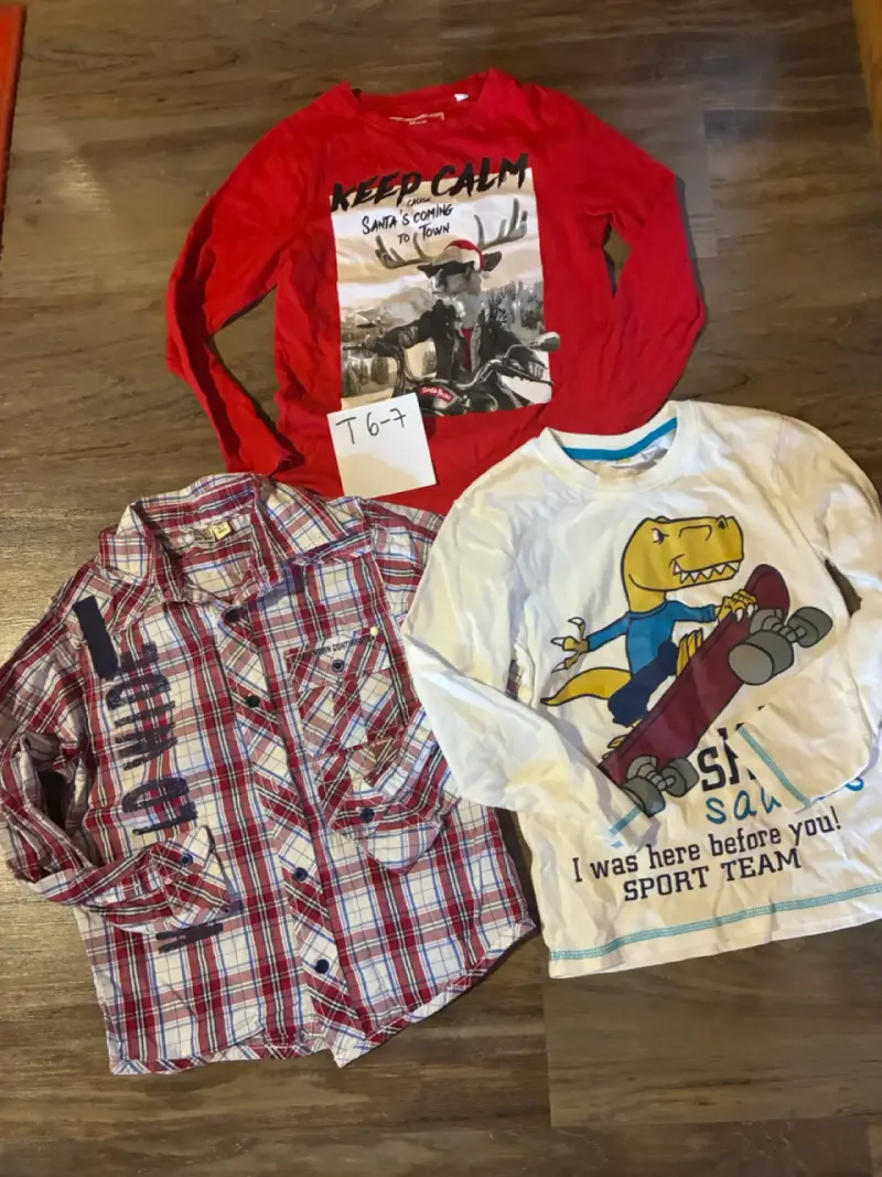 Pack de poleras y camisa para niño talla 6-7 - 1