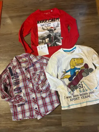 Pack de poleras y camisa para niño talla 6-7 - miniatura 1