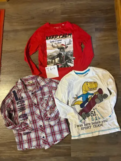 Pack de poleras y camisa para niño talla 6-7 - miniatura 2