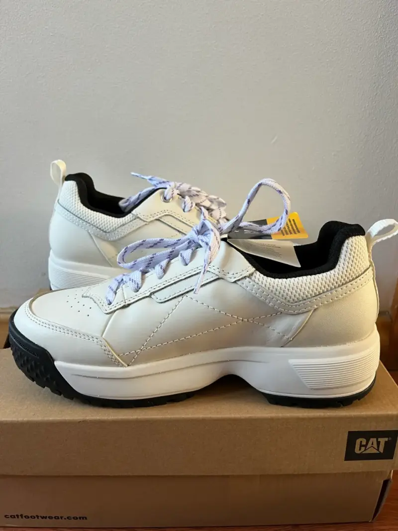 Zapatillas CAT blancas de cuero modelo Flame - 5