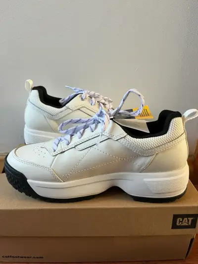 Zapatillas CAT blancas de cuero modelo Flame - miniatura 5