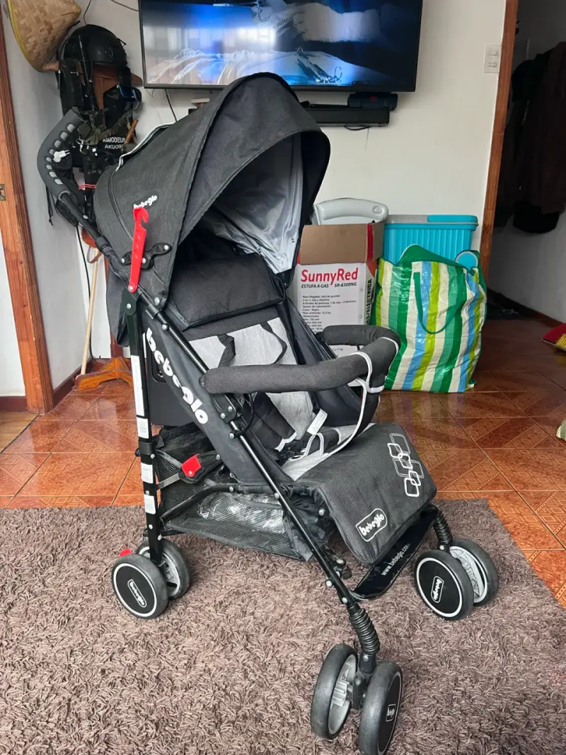 Coche de paseo Bebeglo plegable negro - 2