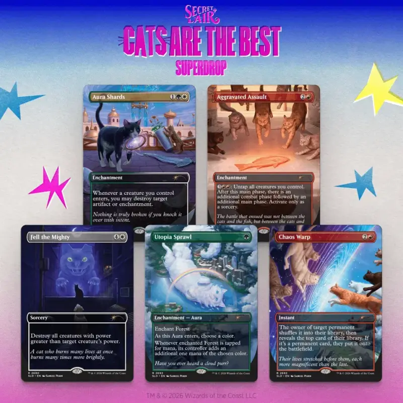 MTG Secret Lair: Cats of Chaos NO FOIL